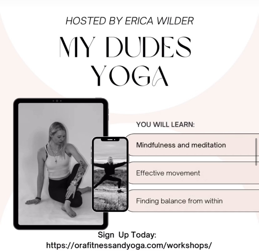 my dudes yoga workshop with Erica