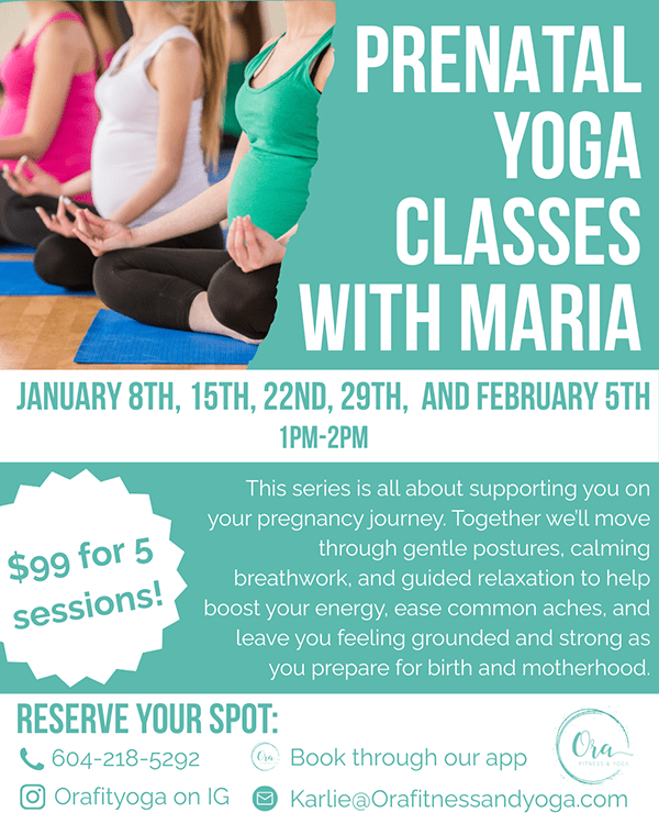 Prenatal Yoga at Ora with Maria