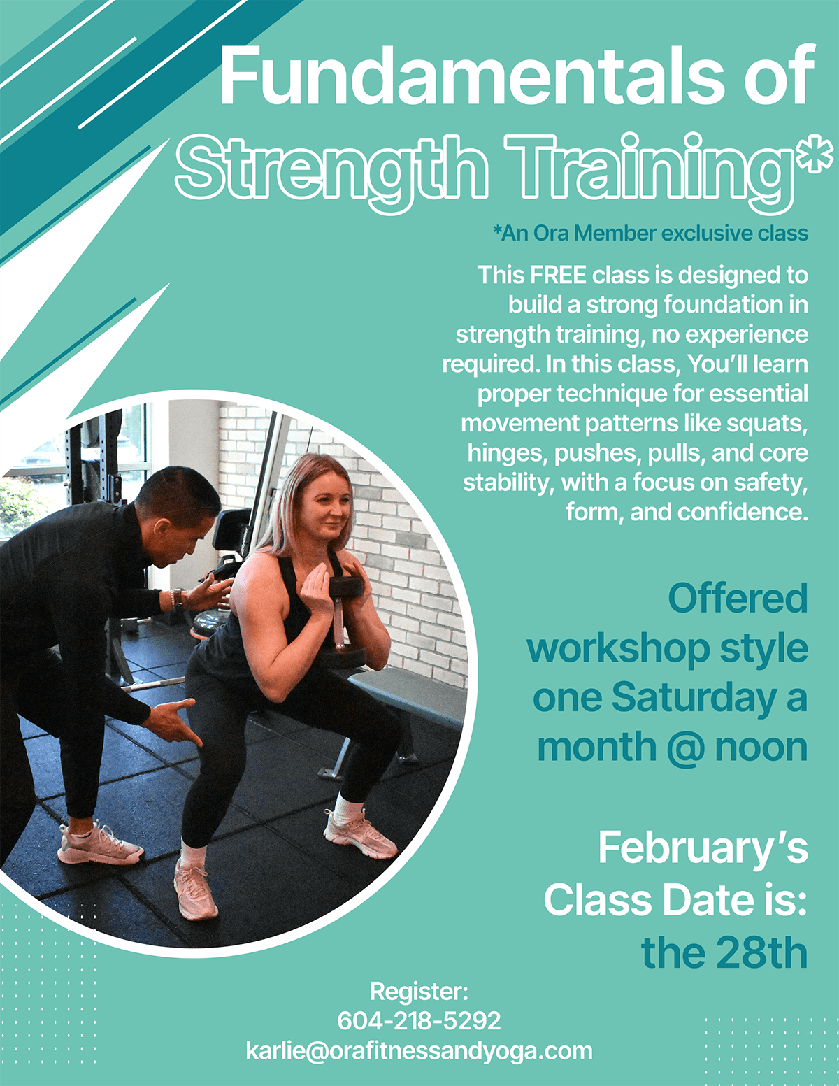 Fundamentals of Strength Training Class Poster 900pxw
