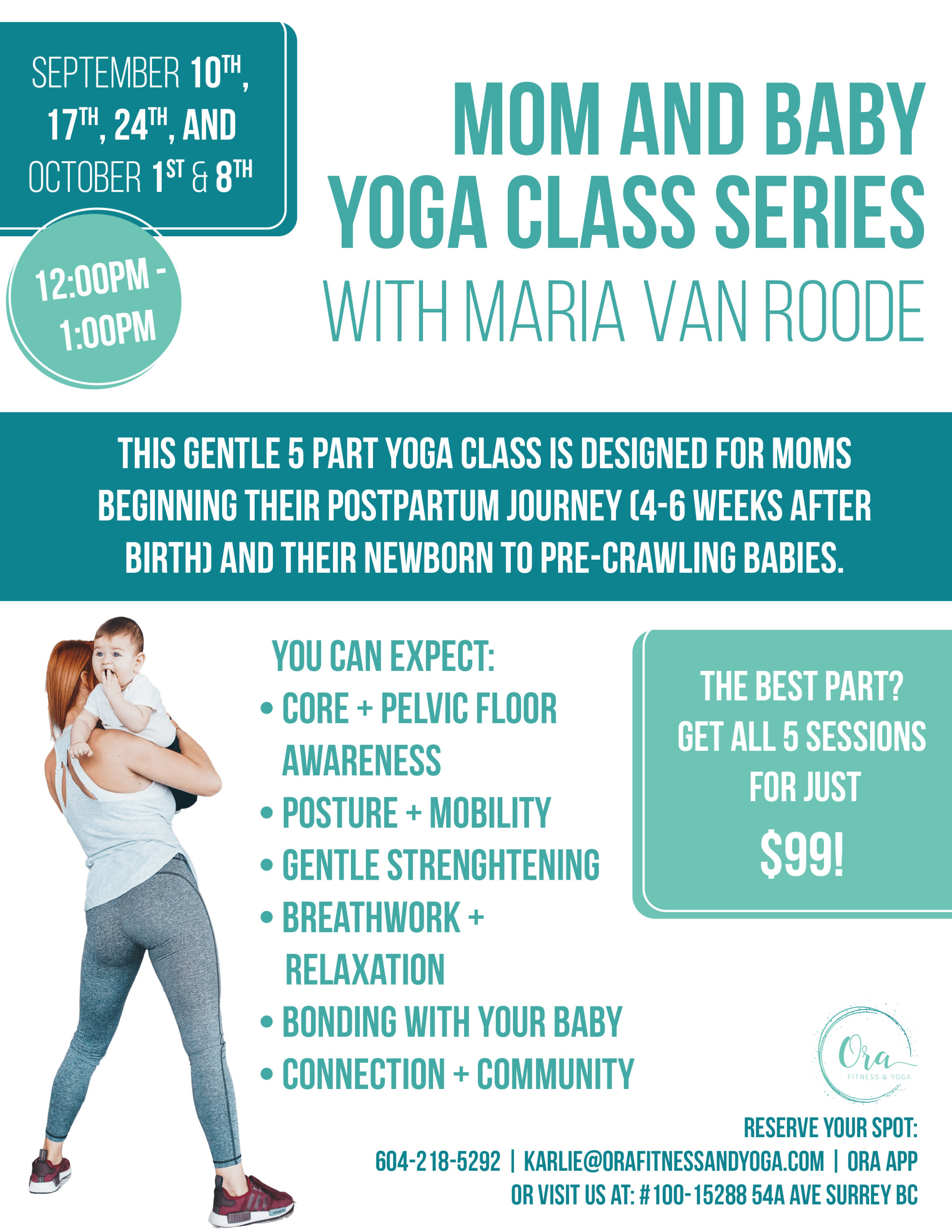 mom and baby yoga class