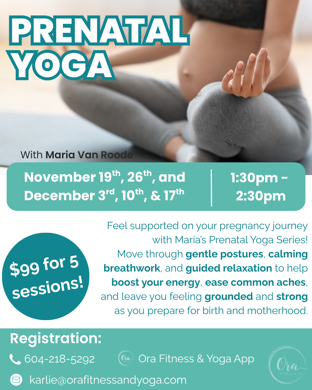 Prenatal Yoga Fall 2026 Prenatal Yoga